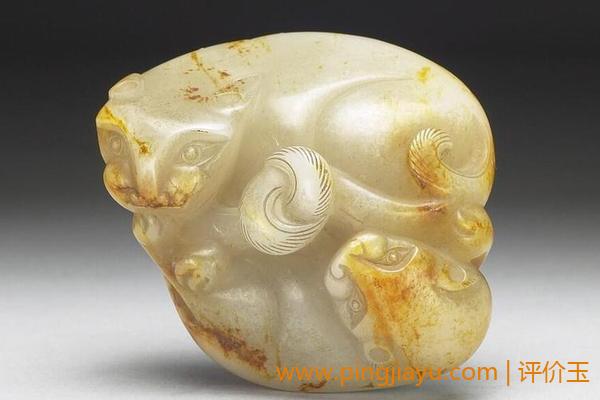 新作人気 中国 玉石彫刻 神獣雕 玉器 玉牌 根付 C R7136E 彫刻 ...